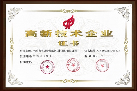 High and New Technology Enterprise